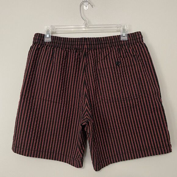 Todd Snyder Size M Men’s 7” Striped Navy Red Seersucker Weekend Short - Picture 4 of 8